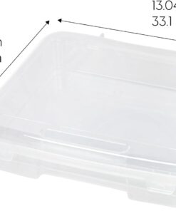 Alternative view of IRIS USA Board Game Storage Containers. 6-Pack |Made in USA| Organizers with Built-In Handle & Snap-Tight Lid for Puzzles. Scrapbook. and Fits 8.5 x 11 or A4 Papers. Thick - Clear