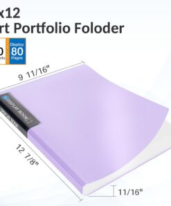 Alternative view of Sooez Art Portfolios 9x12. 40 Pockets Large Portfolio Folder Display 80 Pages. Heavy Duty Art Portfolio Folder with Clear Sheet Protectors. Presentation Book for Artwork Document Organizer