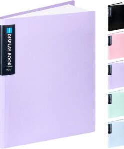 Sooez Art Portfolios 9x12. 40 Pockets Large Portfolio Folder Display 80 Pages. Heavy Duty Art Portfolio Folder with Clear Sheet Protectors. Presentation Book for Artwork Document Organizer